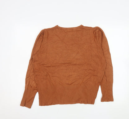 Womens UK Size 16 Marks and Spencer Brown Pullover Jumper