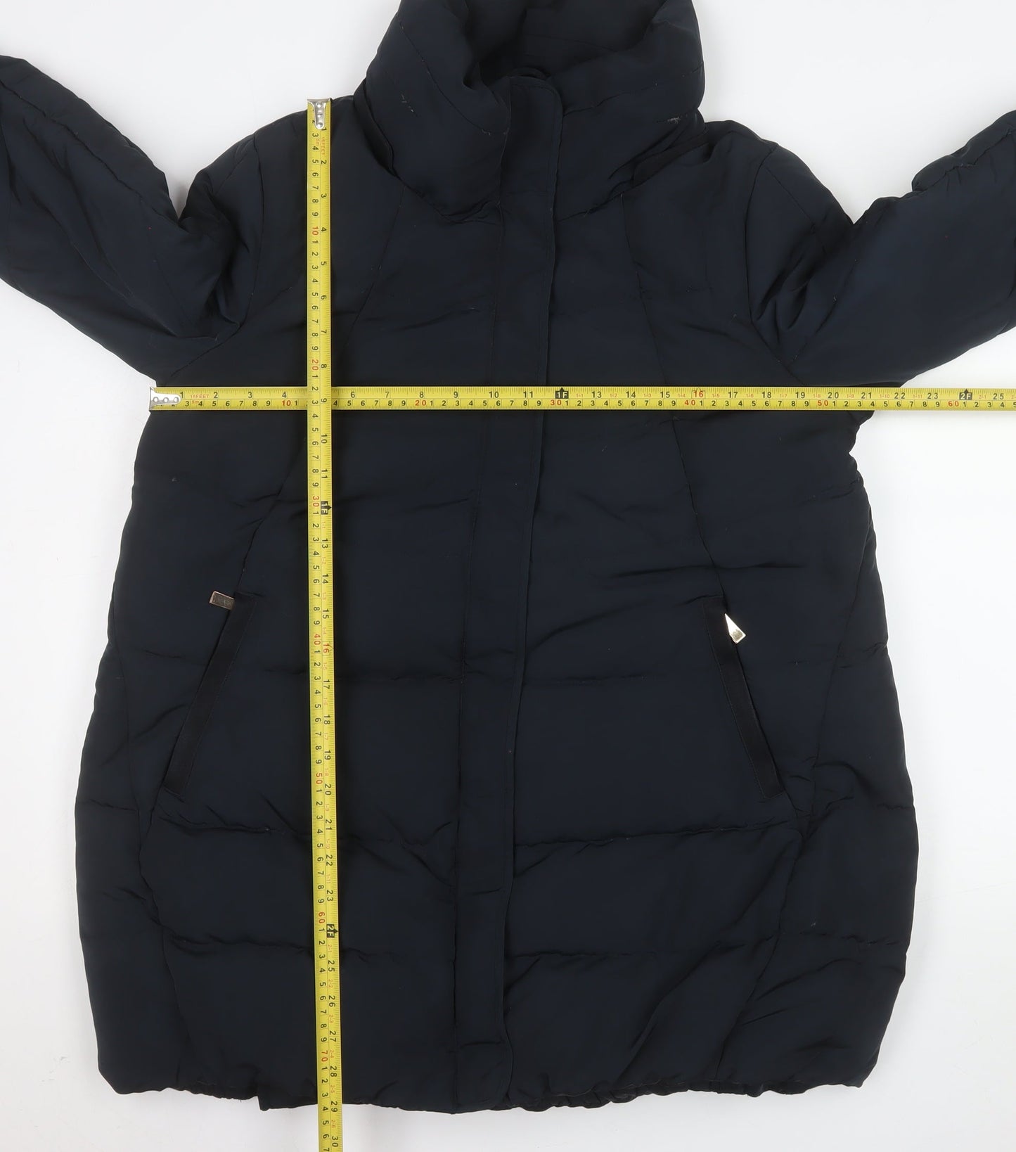 Womens UK Size L Zara Black Puffer Jacket