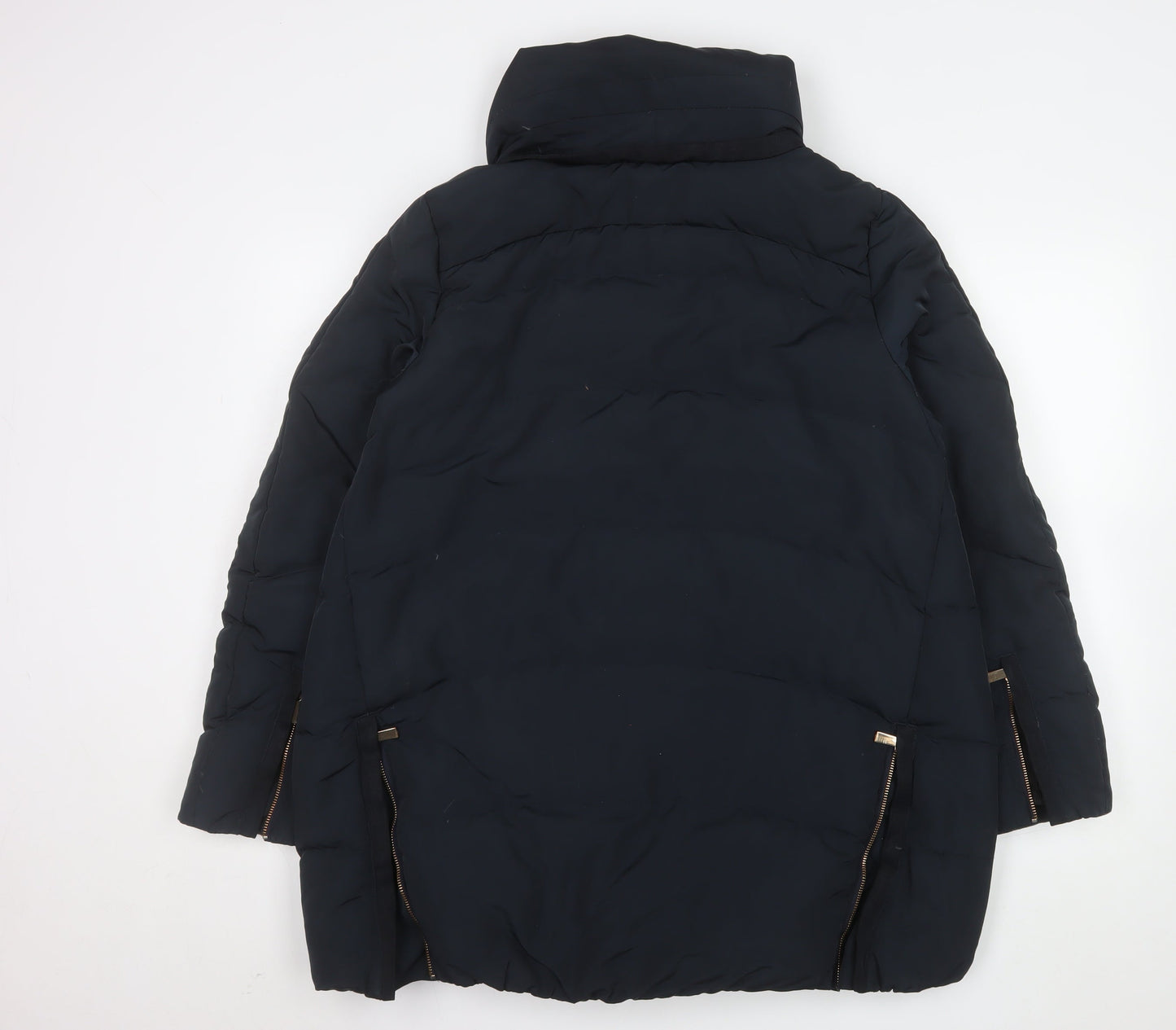 Womens UK Size L Zara Black Puffer Jacket