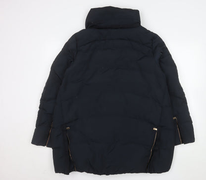 Womens UK Size L Zara Black Puffer Jacket