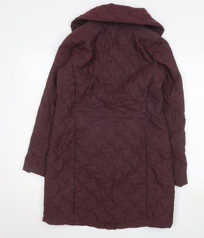 Womens UK Size 10 Viyella Brown Quilted Coat