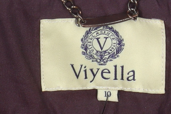 Womens UK Size 10 Viyella Brown Quilted Coat