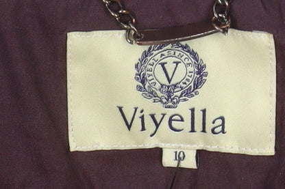 Womens UK Size 10 Viyella Brown Quilted Coat