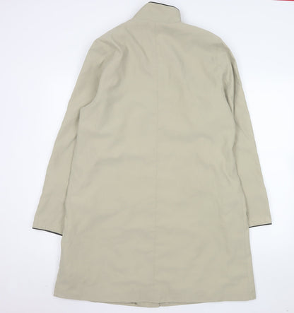 Classics First Avenue Womens Beige Long Rain Coat Size 14