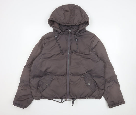 Womens UK Size 14 Brave Soul Brown Puffer Jacket