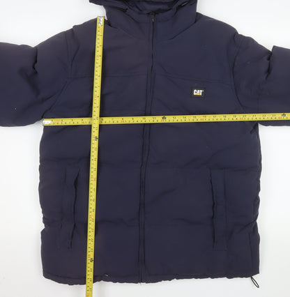 Mens UK Size L CAT Blue Puffer Jacket
