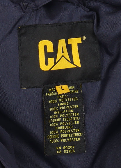 Mens UK Size L CAT Blue Puffer Jacket