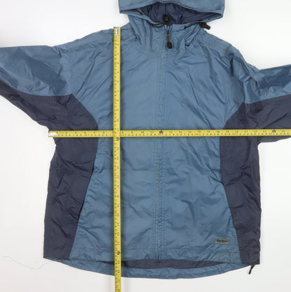 Peter Storm Women's Blue Waterproof Hooded Rain Jacket Size 16