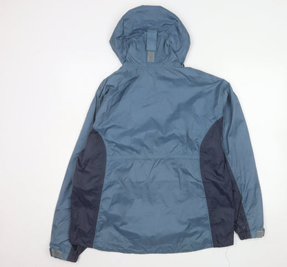 Peter Storm Women's Blue Waterproof Hooded Rain Jacket Size 16