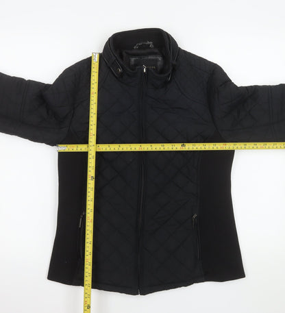 Womens UK Size M Weatherproof Black Quilted Coat