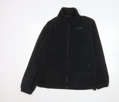 Mens UK Size M Mountain Life Black Full Zip Sweatshirt