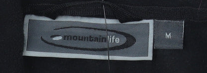 Mens UK Size M Mountain Life Black Full Zip Sweatshirt
