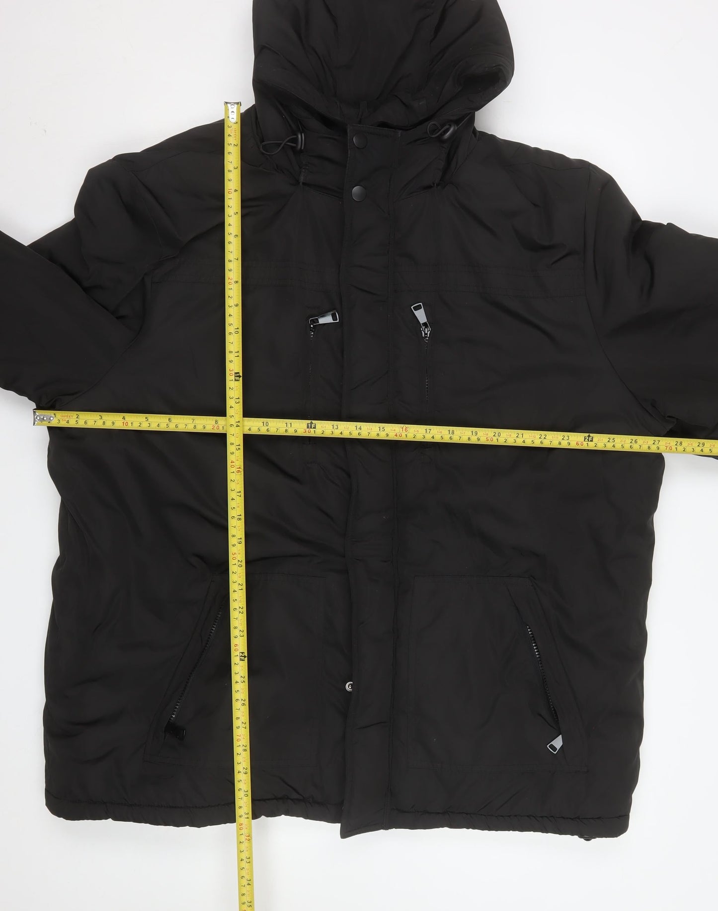 Studio Outerwear Men's Black 3XL Hooded Puffer Jacket