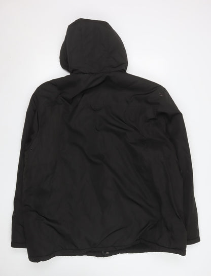 Studio Outerwear Men's Black 3XL Hooded Puffer Jacket