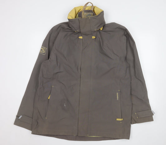 Tribord Men's Brown XL Waterproof Rain Jacket Outdoor Coat