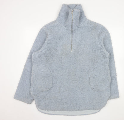 Ana Jakobs Women's Grey Fleece 1/2 Zip Jacket Size 12
