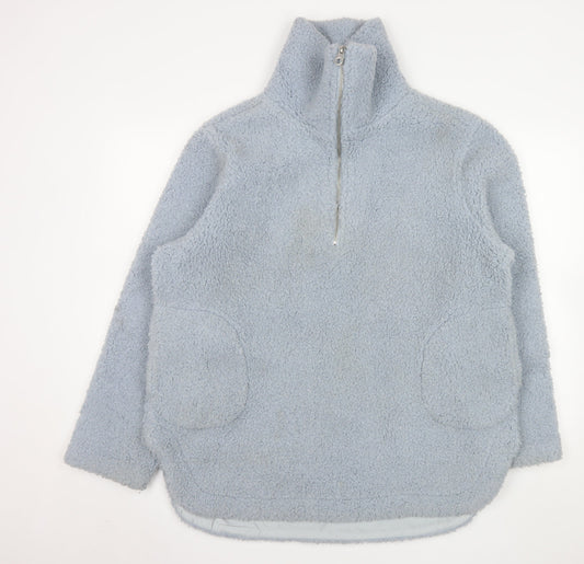 Ana Jakobs Women's Grey Fleece 1/2 Zip Jacket Size 12