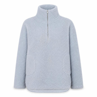 Ana Jakobs Women's Grey Fleece 1/2 Zip Jacket Size 12