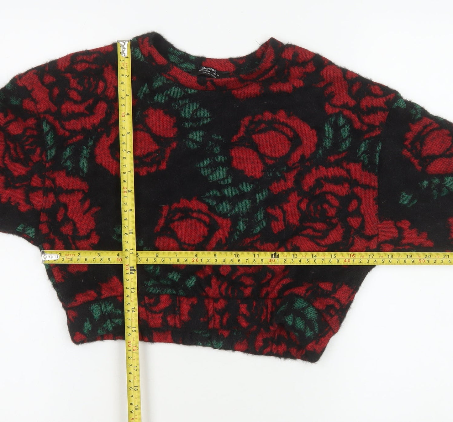 Womens UK Size M Bershka Multicoloured Pullover Sweatshirt