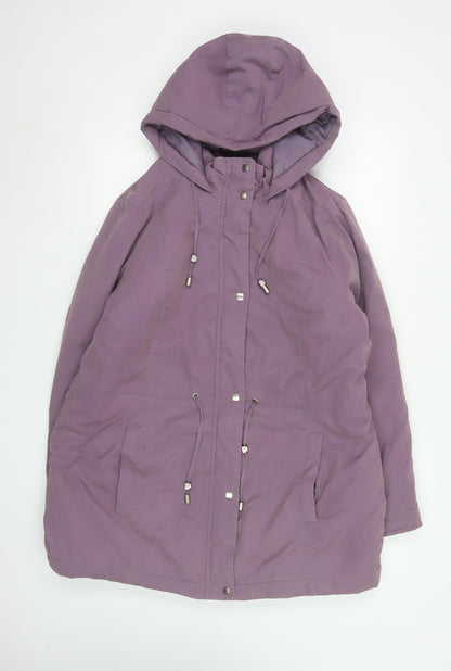Womens UK Size 16 Bonmarché Purple Parka Coat
