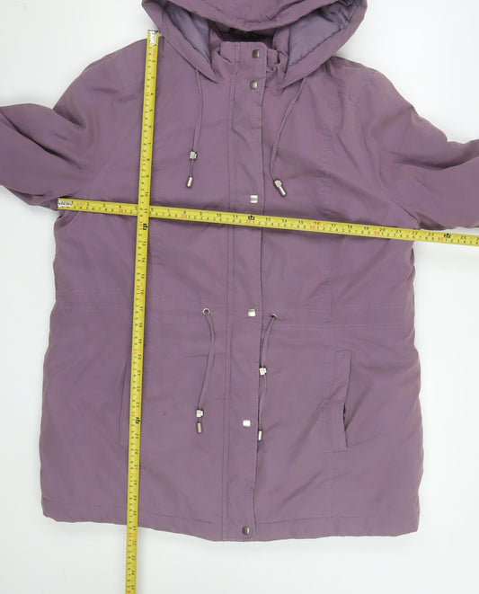 Womens UK Size 16 Bonmarché Purple Parka Coat