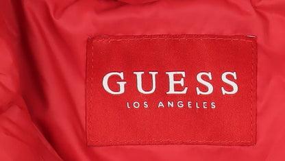 Womens UK Size 6 GUESS Red Puffer Jacket