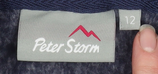 Womens UK Size 12 Peter Storm Blue Pullover Hoodie
