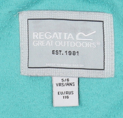 Girls UK Size 5-6 Years Regatta Blue Basic Jacket