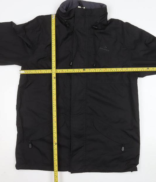 Boomerang Men's Black Polyester Hooded Parka Jacket Size 52