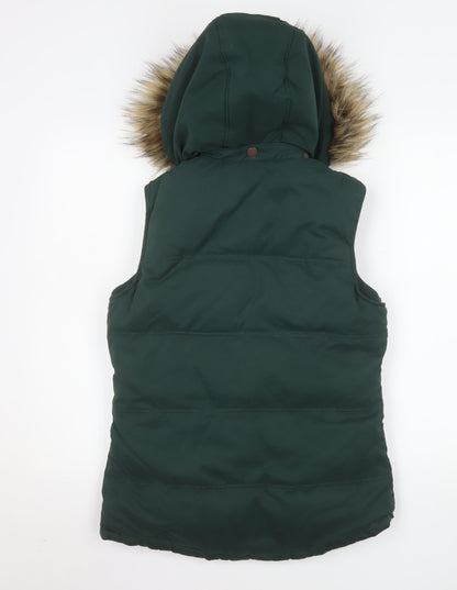 Womens UK Size 10 Fat Face Green Puffer Jacket