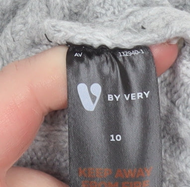 Womens UK Size 10 V By Very Grey Wrap Jumper