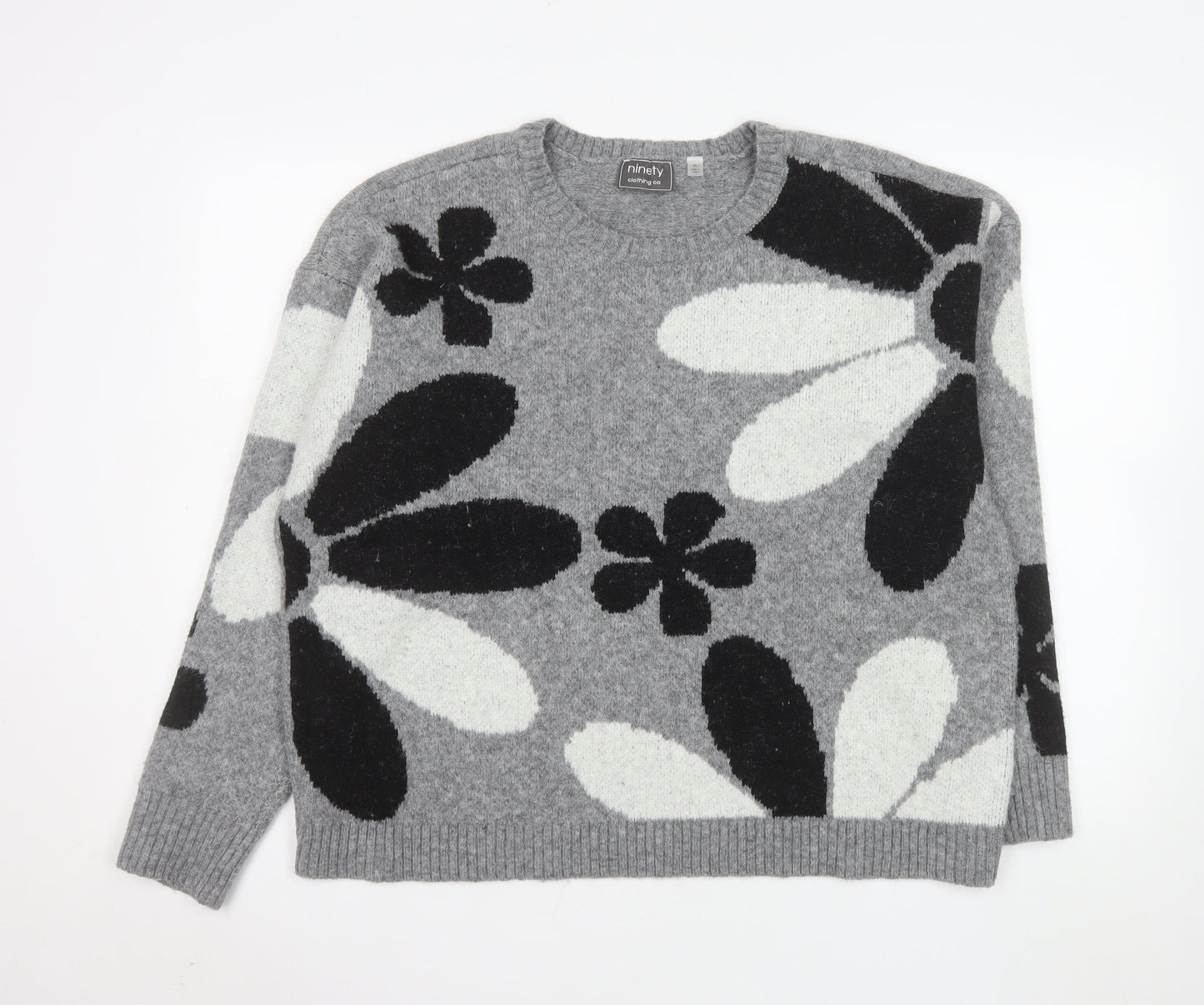Womens UK Size XL ninety clothing co Grey Pullover Jumper