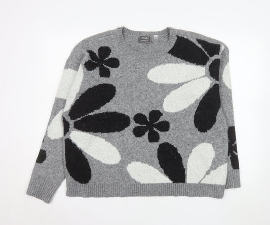 Womens UK Size XL ninety clothing co Grey Pullover Jumper