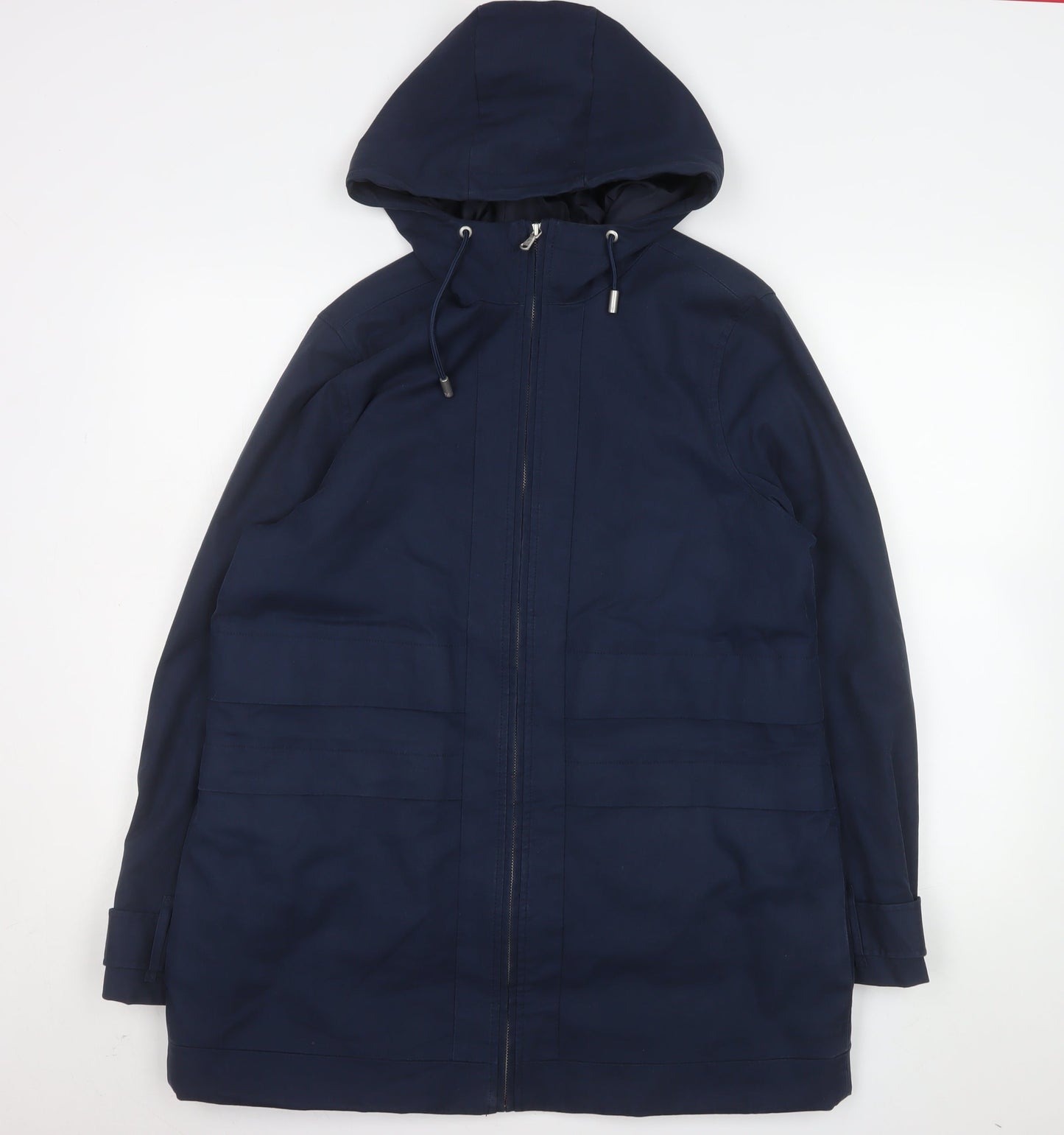 Womens UK Size 14 Crew Clothing Company Blue Parka Coat