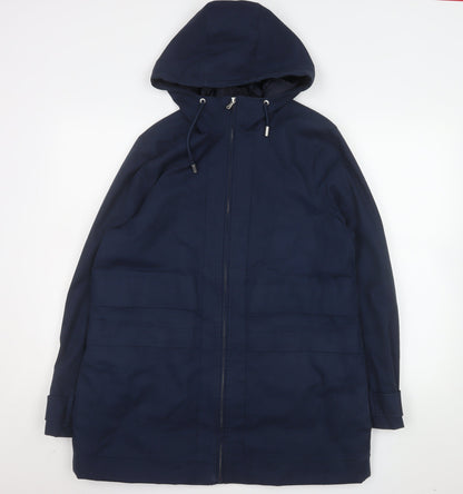 Womens UK Size 14 Crew Clothing Company Blue Parka Coat