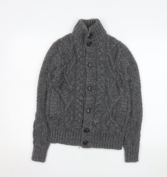 Mens UK Size XS Gap Grey Cardigan Jumper