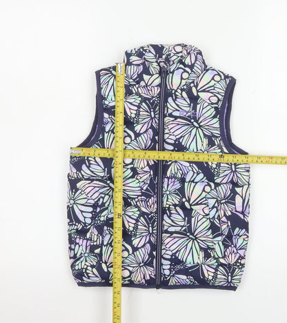 Mountain Warehouse Girls Multicoloured Butterfly Puffer Waistcoat 5-6 Years Water Resistant