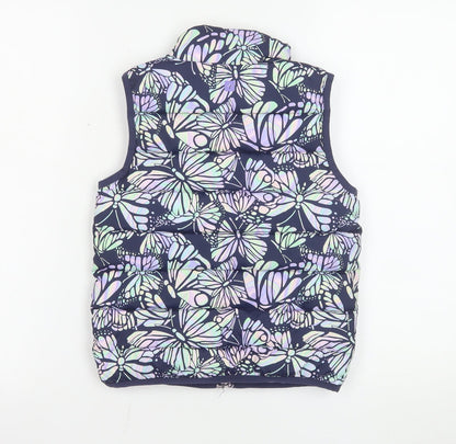 Mountain Warehouse Girls Multicoloured Butterfly Puffer Waistcoat 5-6 Years Water Resistant