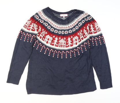 Mens UK Size L NEXT Blue Pullover Jumper
