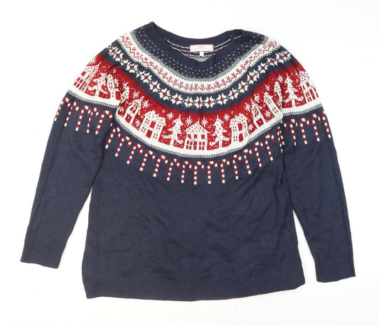 Mens UK Size L NEXT Blue Pullover Jumper