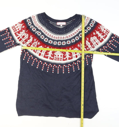 Mens UK Size L NEXT Blue Pullover Jumper