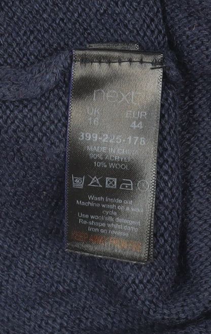 Mens UK Size L NEXT Blue Pullover Jumper