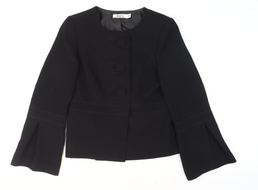 Womens UK Size 14 M&Co Regular Black Blazer