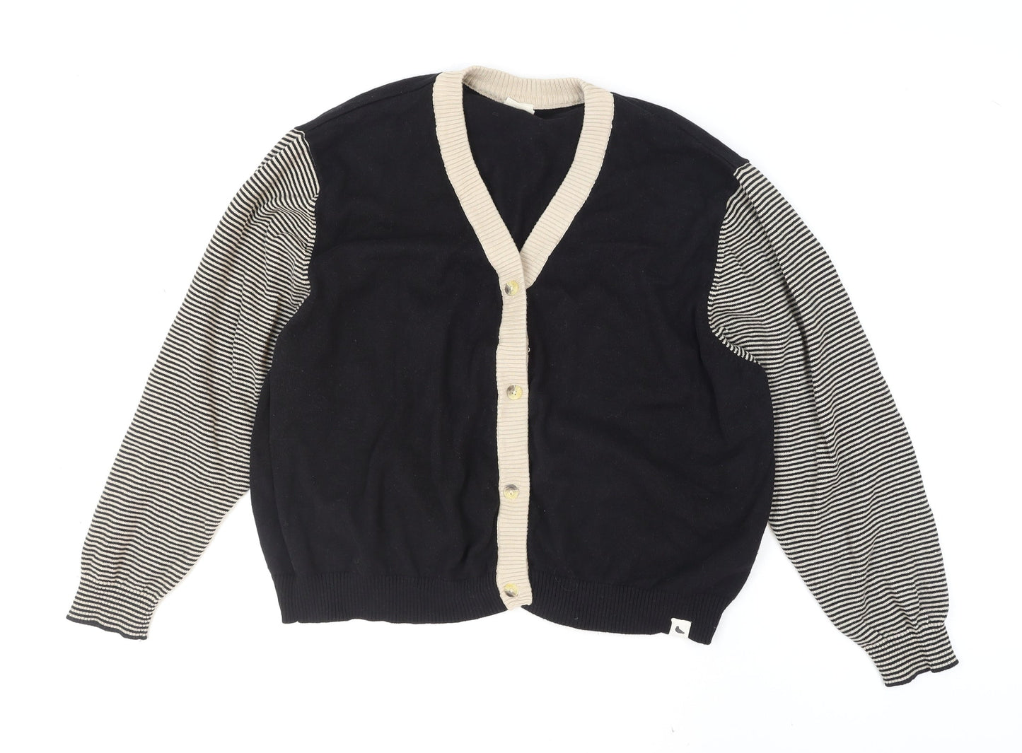 Womens UK Size 2 Turtledove London Black Cardigan Jumper