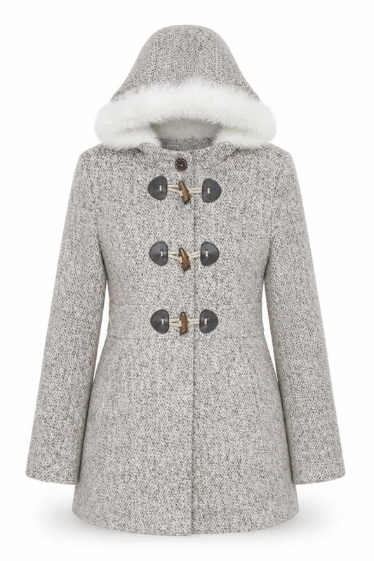 Womens UK Size 12 Jane Norman Beige Duffle Coat