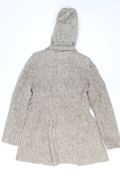 Womens UK Size 12 Jane Norman Beige Duffle Coat