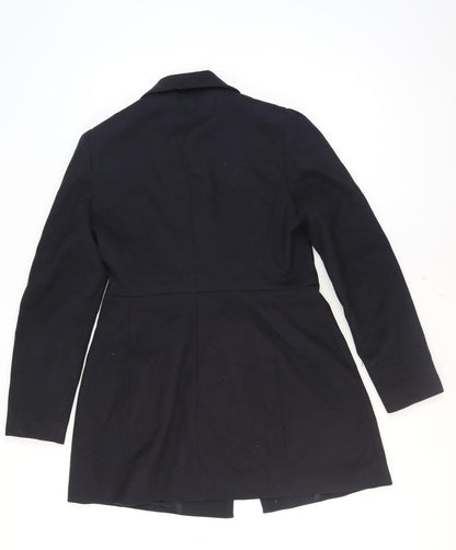 Zara Women's Black Blazer Lined Mid-Length Formal Jacket Size 14
