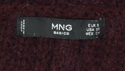 Womens UK Size 8 MNG Purple Pullover Jumper