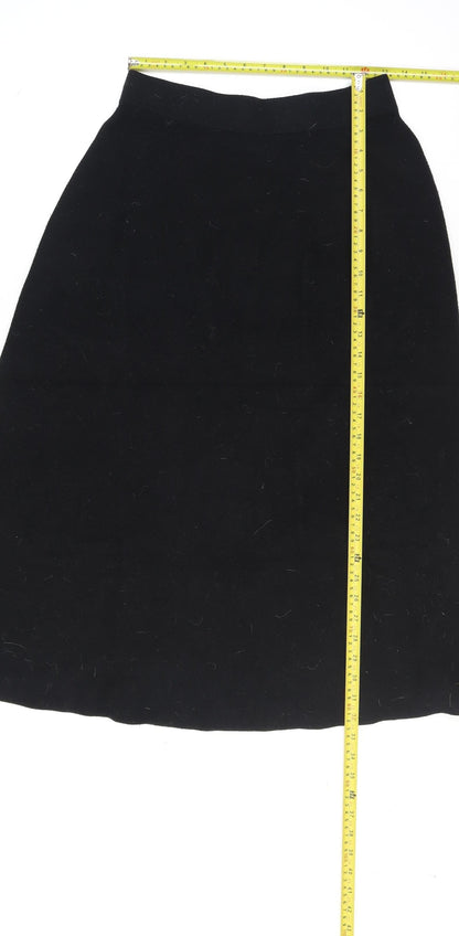Next Women’s Black A-Line Knit Skirt Size 10 Stretch Workwear
