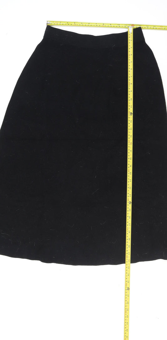 Next Women’s Black A-Line Knit Skirt Size 10 Stretch Workwear